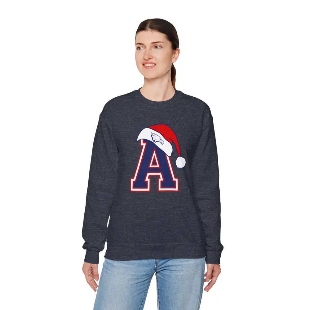 Allen Eagles Santa Hat Crewneck Sweatshirt - Sweatshirt