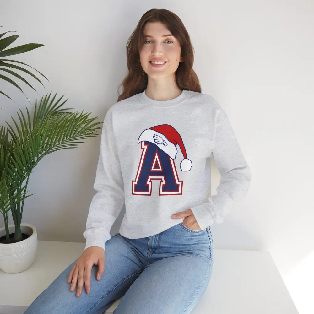 Allen Eagles Santa Hat Crewneck Sweatshirt - Sweatshirt