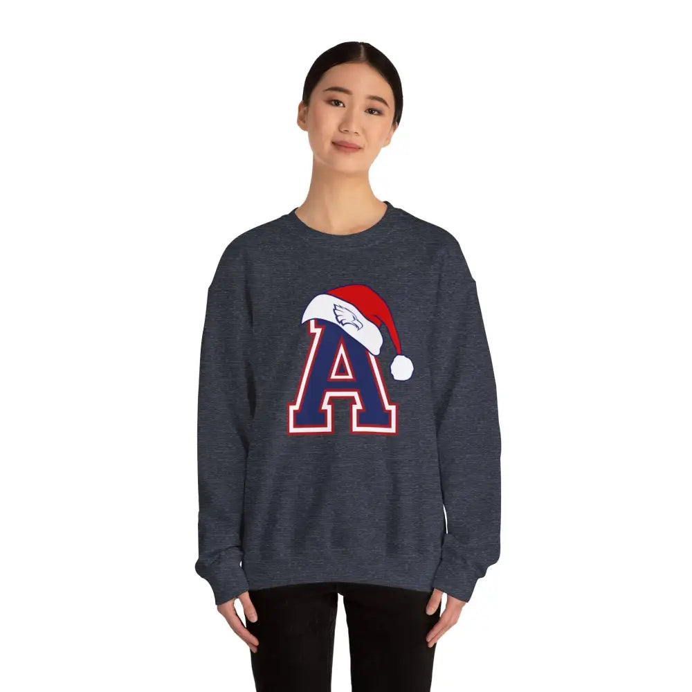 Allen Eagles Santa Hat Crewneck Sweatshirt - Sweatshirt