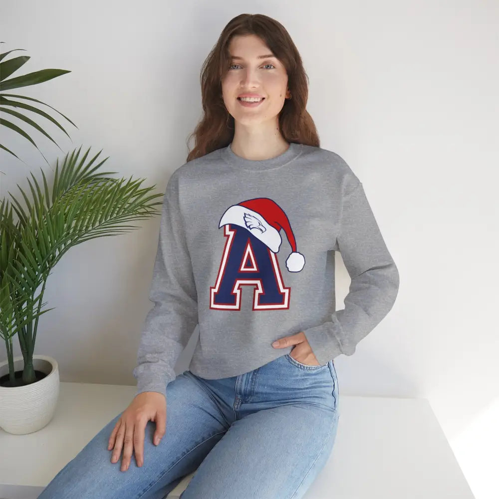 Allen Eagles Santa Hat Crewneck Sweatshirt - Sweatshirt