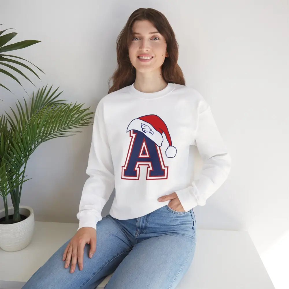 Allen Eagles Santa Hat Crewneck Sweatshirt - Sweatshirt