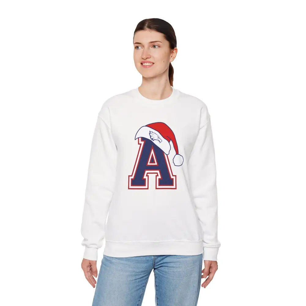 Allen Eagles Santa Hat Crewneck Sweatshirt - Sweatshirt