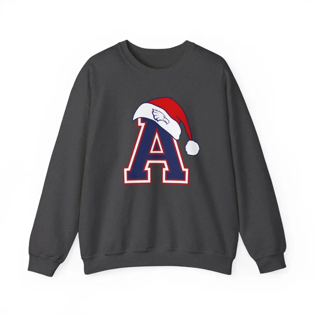 Allen Eagles Santa Hat Crewneck Sweatshirt - Dark Heather / S - Sweatshirt