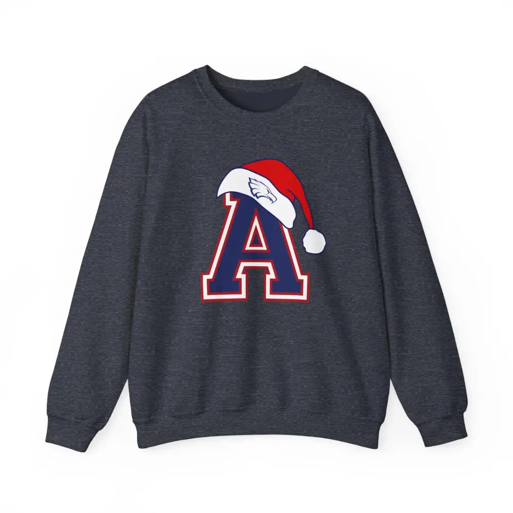 Allen Eagles Santa Hat Crewneck Sweatshirt - Heather Sport Dark Navy / S - Sweatshirt