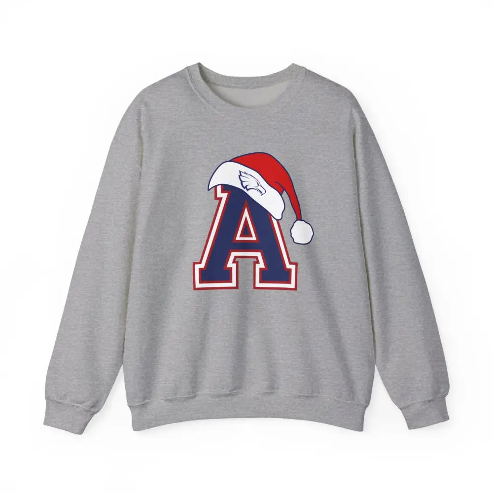 Allen Eagles Santa Hat Crewneck Sweatshirt - Sport Grey / S - Sweatshirt
