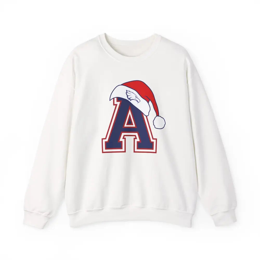 Allen Eagles Santa Hat Crewneck Sweatshirt - White / S - Sweatshirt