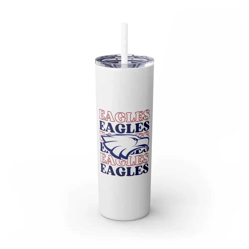 Allen Eagles Skinny Tumbler - Glossy / White / 20oz - Mug