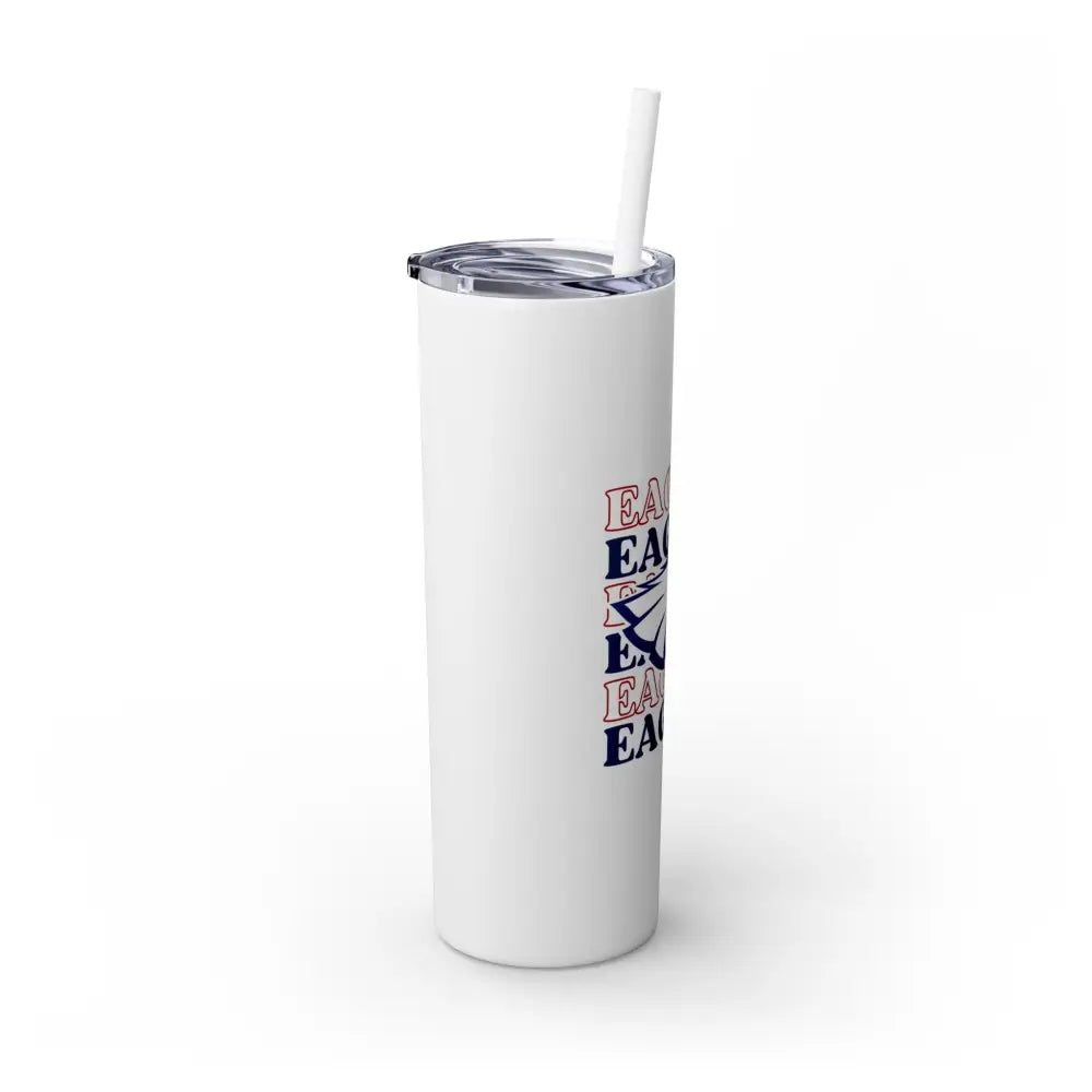 Allen Eagles Skinny Tumbler - Glossy / White / 20oz - Mug