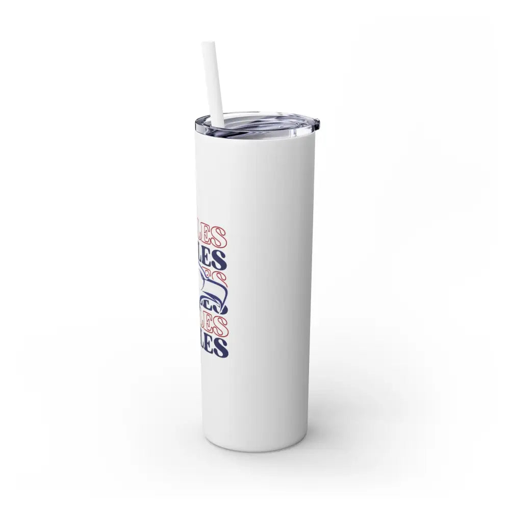 Allen Eagles Skinny Tumbler - Glossy / White / 20oz - Mug