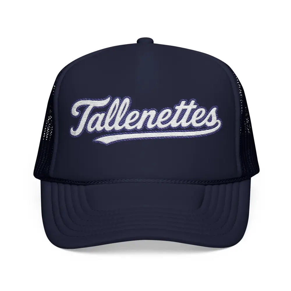 Allen Tallenettes Script Embroidered Trucker Hat - Dark Navy / One size - Hats