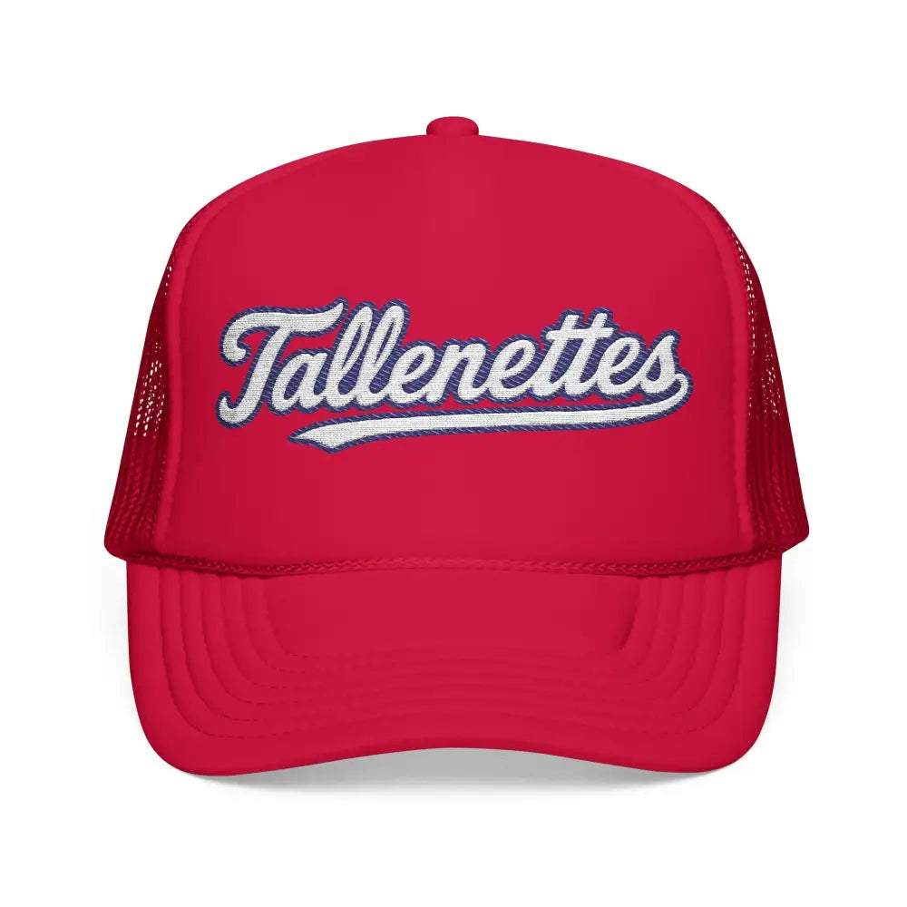 Allen Tallenettes Script Embroidered Trucker Hat - Red / One size - Hats