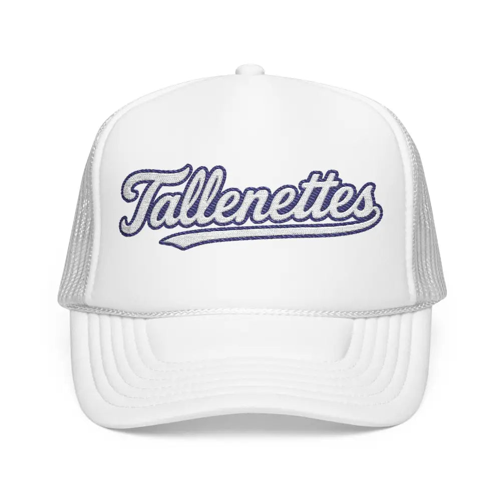 Allen Tallenettes Script Embroidered Trucker Hat - White / One size - Hats