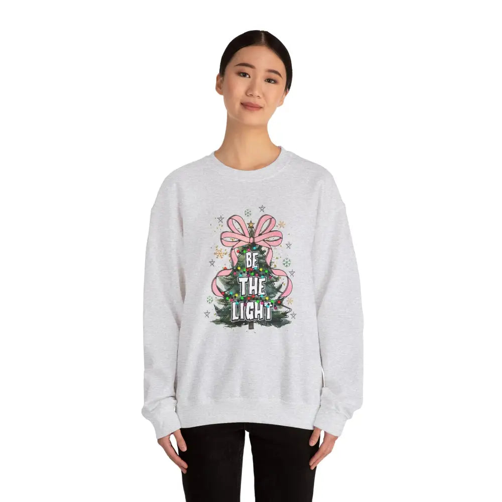 Be The Light Christmas Tree Crewneck Sweatshirt - Sweatshirt