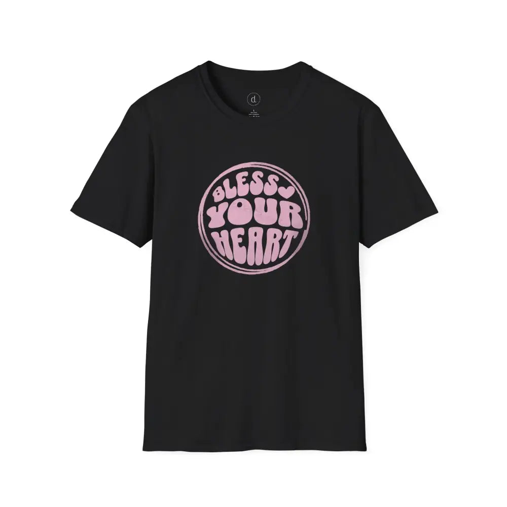 Bless Your Heart Softstyle T-Shirt - Black / XS - T-Shirt