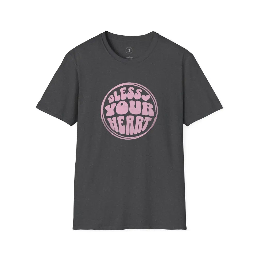 Bless Your Heart Softstyle T-Shirt - Dark Heather / XS - T-Shirt