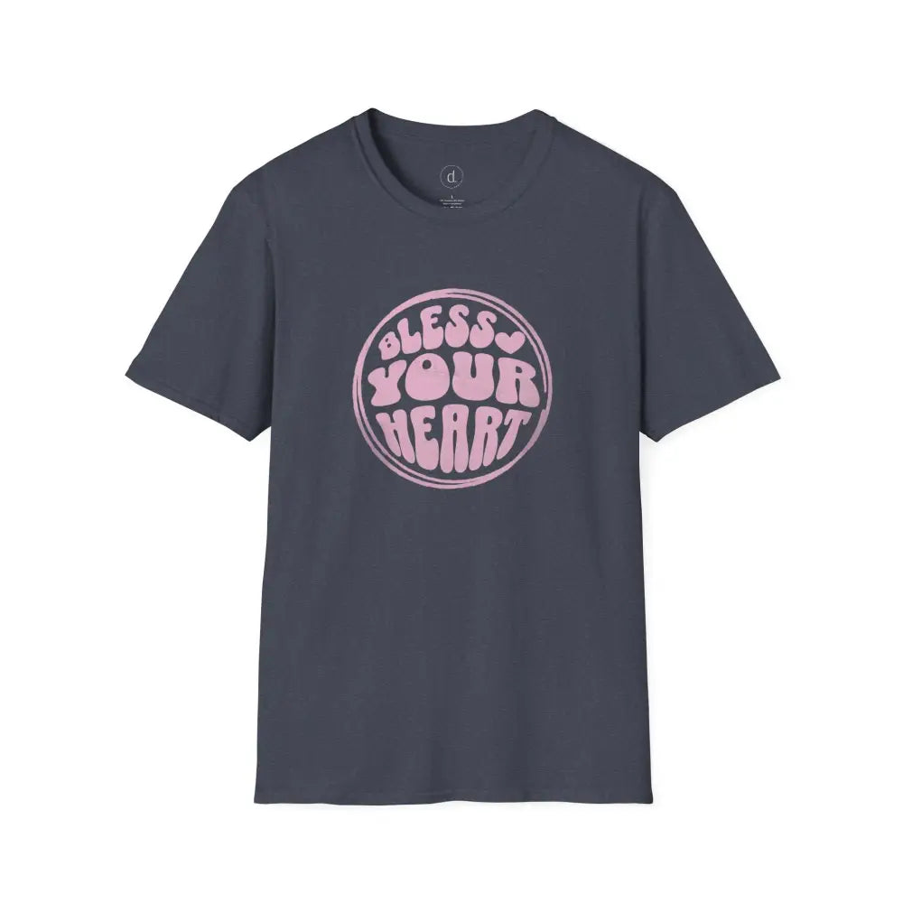 Bless Your Heart Softstyle T-Shirt - Heather Navy / XS - T-Shirt