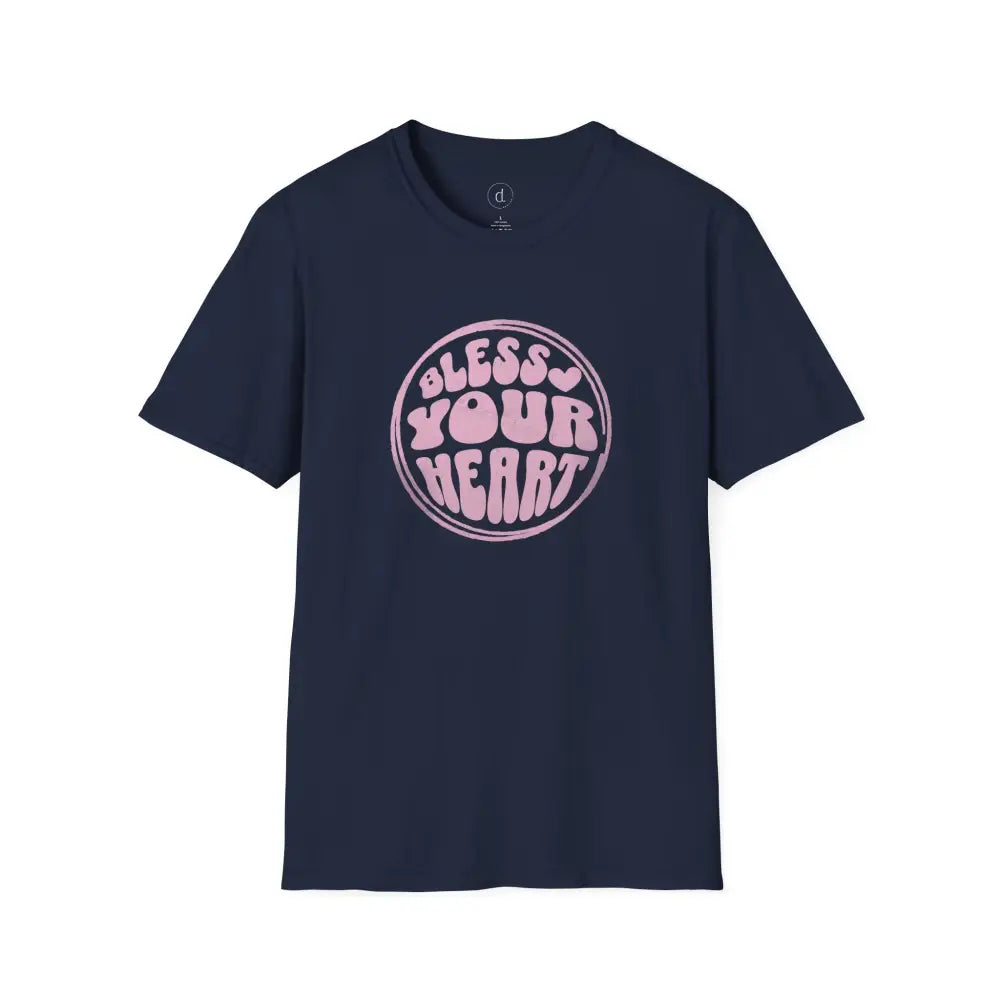 Bless Your Heart Softstyle T-Shirt - Navy / XS - T-Shirt