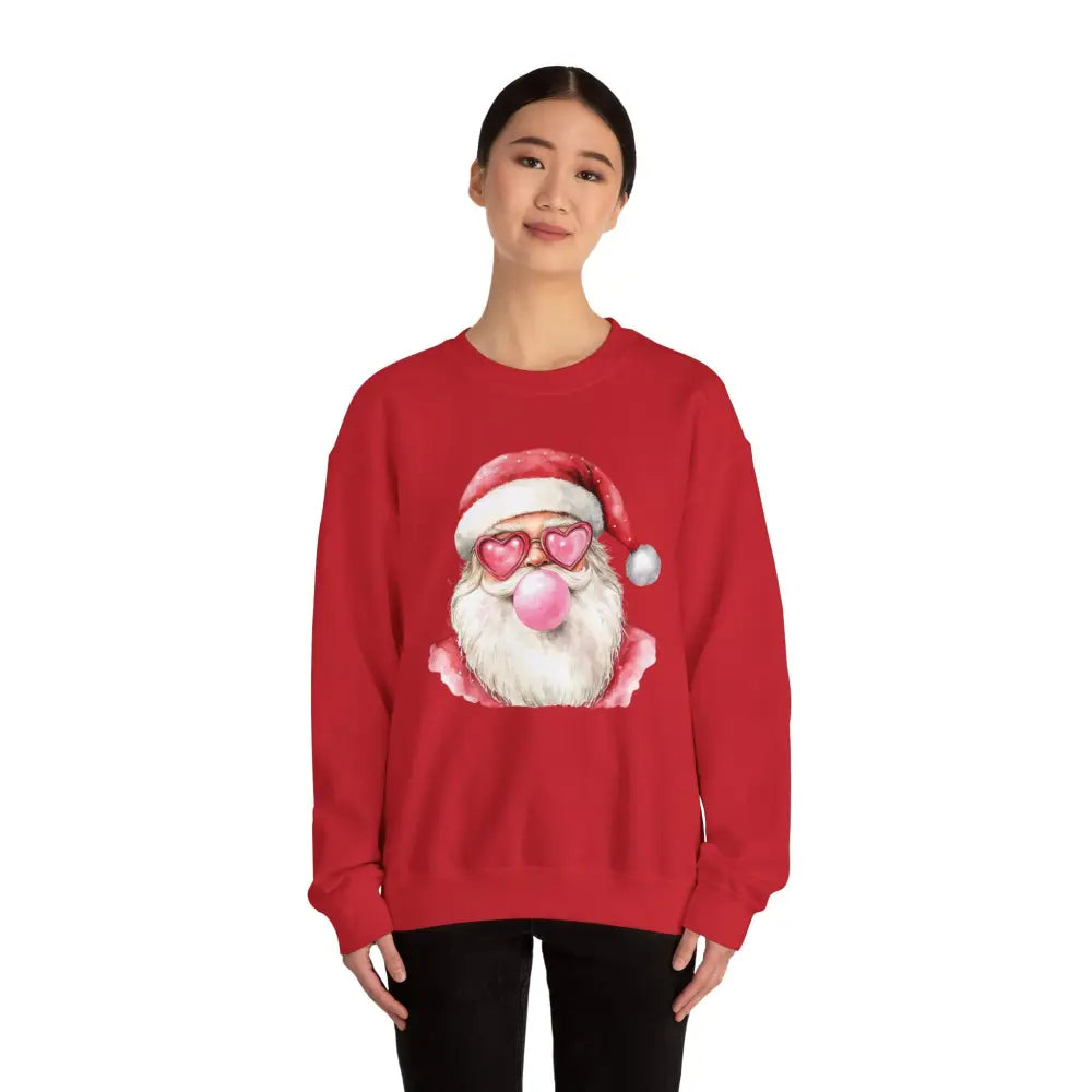 Bubble Gum Santa Crewneck Sweatshirt - Sweatshirt