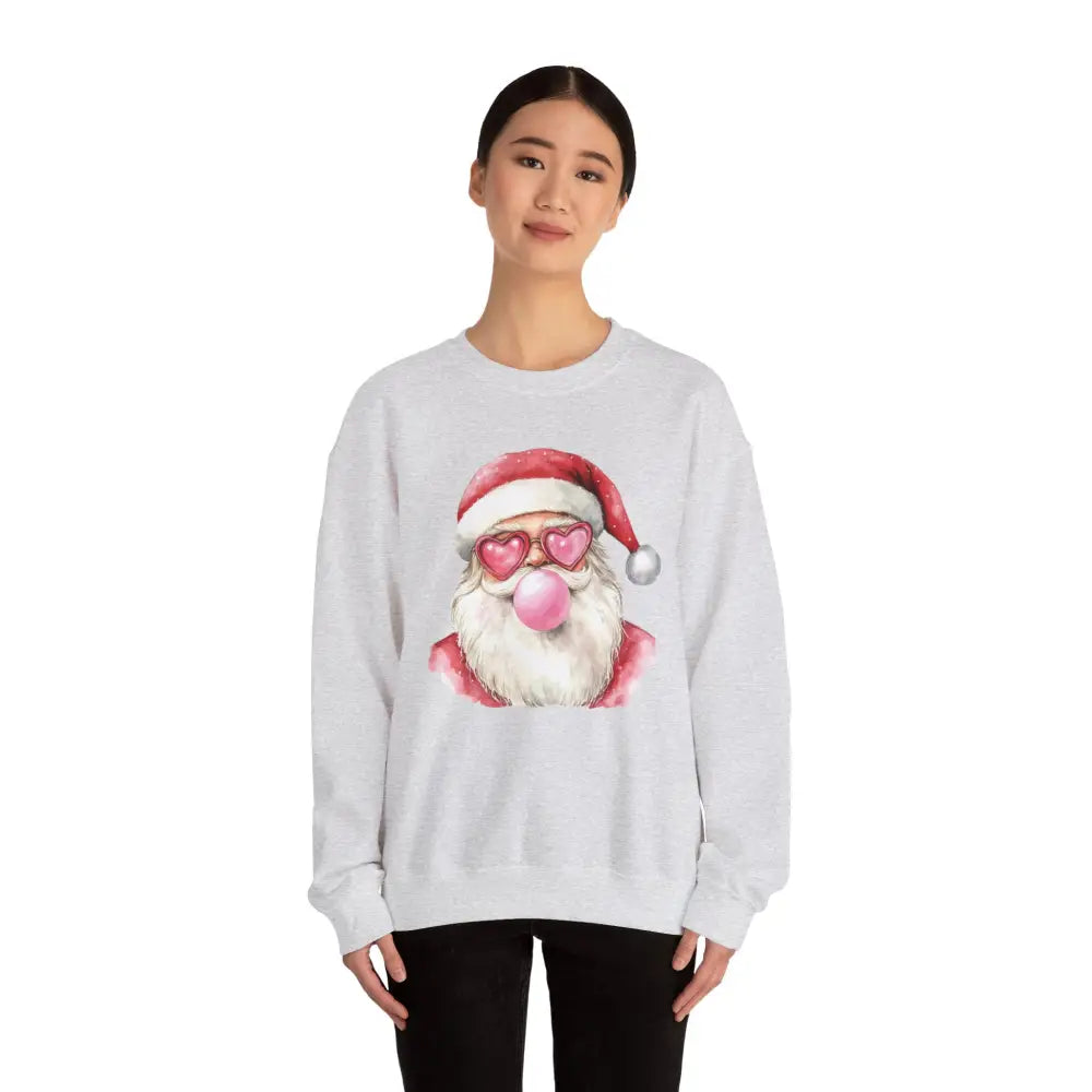 Bubble Gum Santa Crewneck Sweatshirt - Sweatshirt