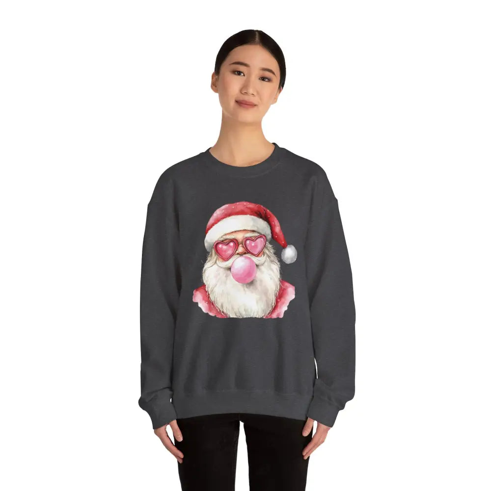 Bubble Gum Santa Crewneck Sweatshirt - Sweatshirt