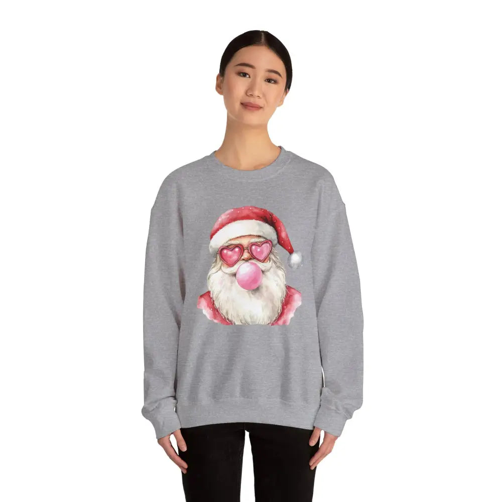 Bubble Gum Santa Crewneck Sweatshirt - Sweatshirt