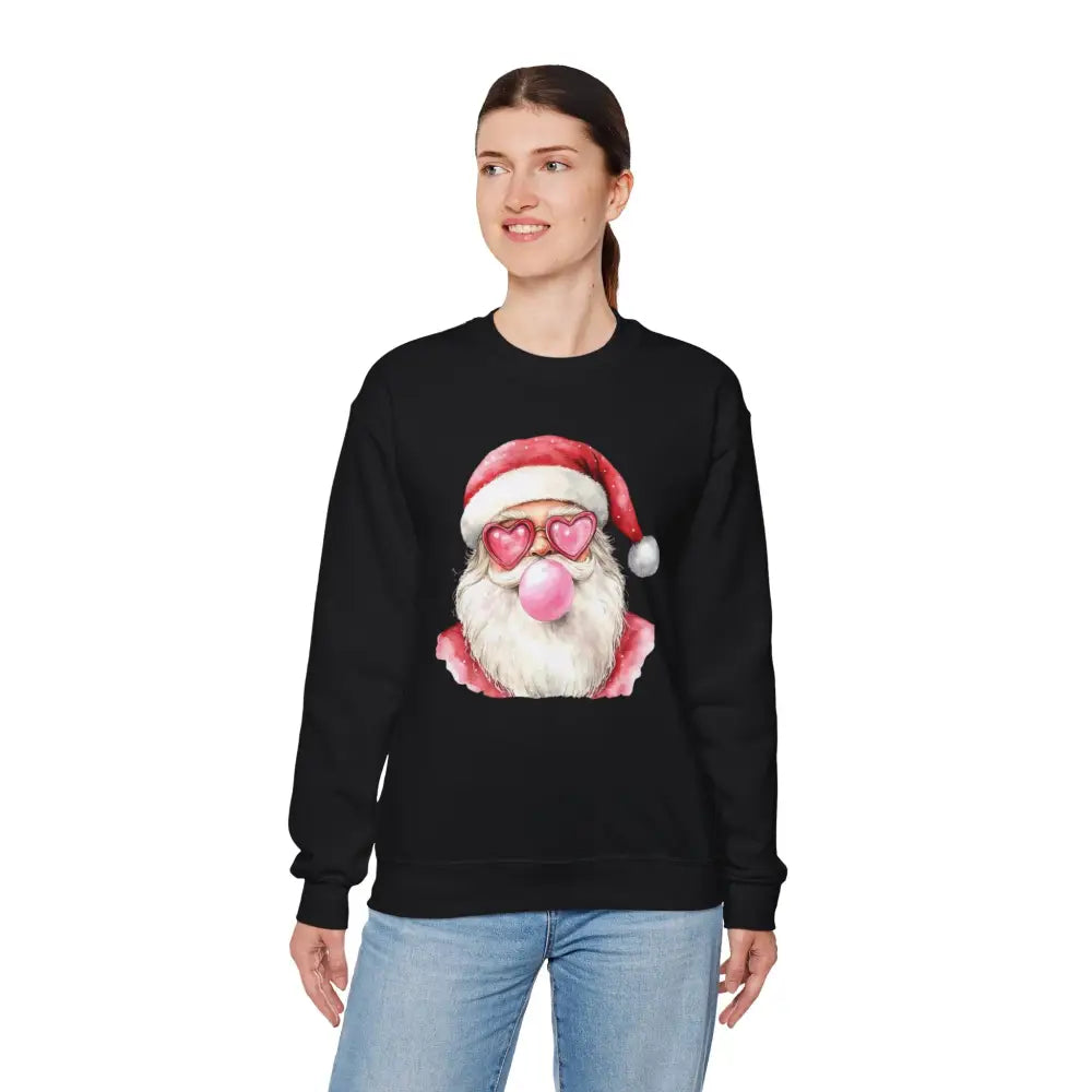 Bubble Gum Santa Crewneck Sweatshirt - Sweatshirt
