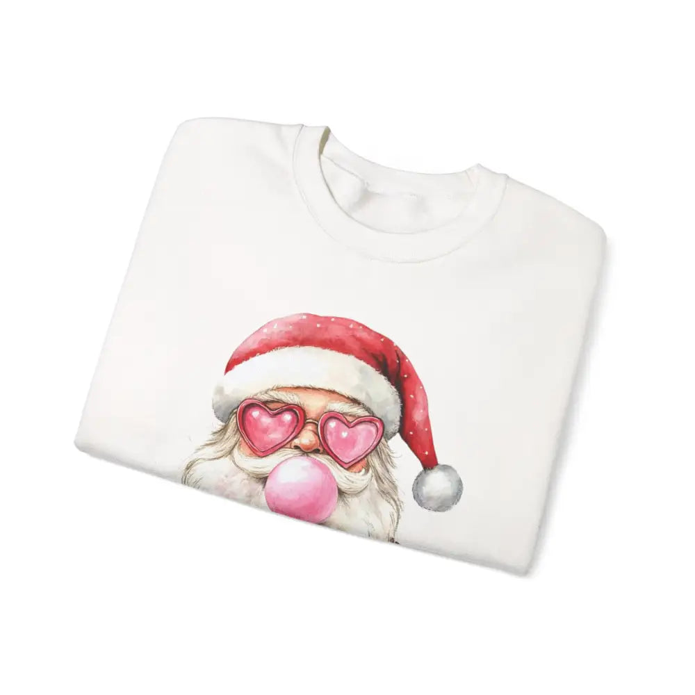 Bubble Gum Santa Crewneck Sweatshirt - Sweatshirt
