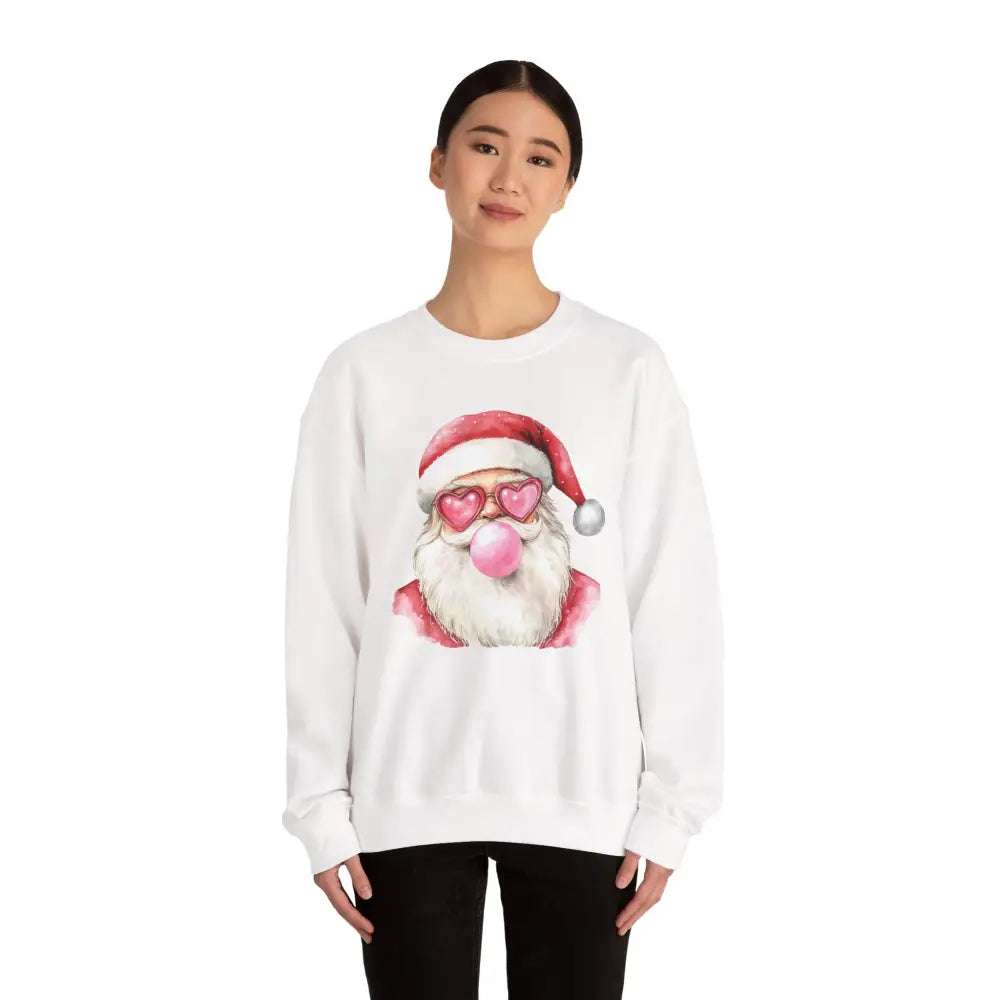 Bubble Gum Santa Crewneck Sweatshirt - Sweatshirt