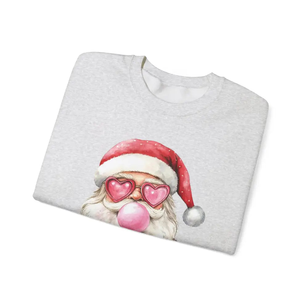 Bubble Gum Santa Crewneck Sweatshirt - Sweatshirt