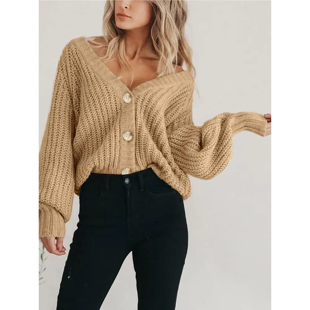 Button Up Long Sleeve Cardigan