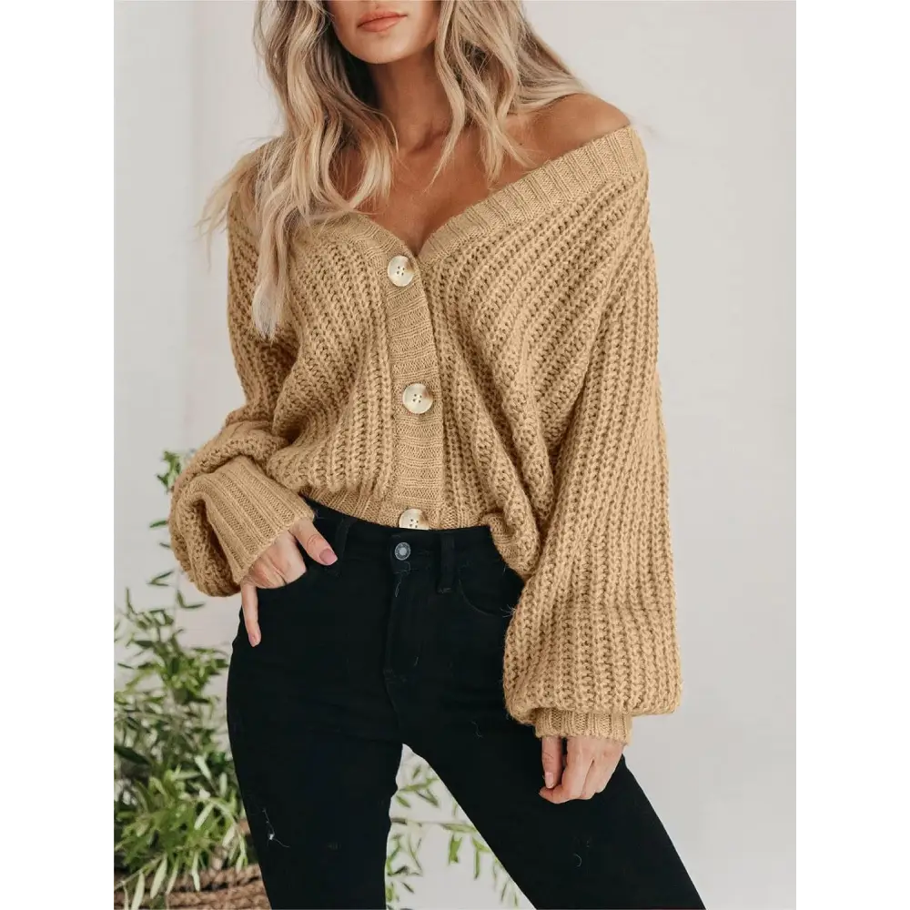 Button Up Long Sleeve Cardigan