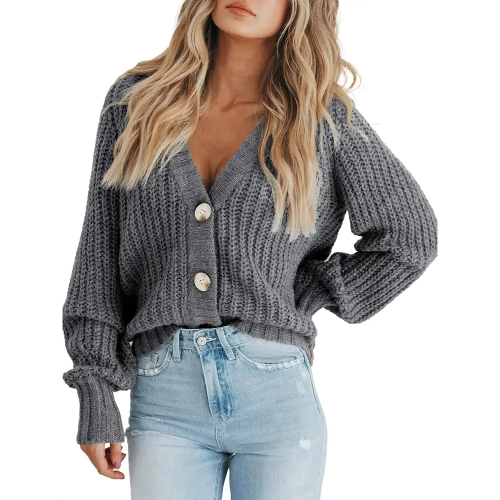 Button Up Long Sleeve Cardigan