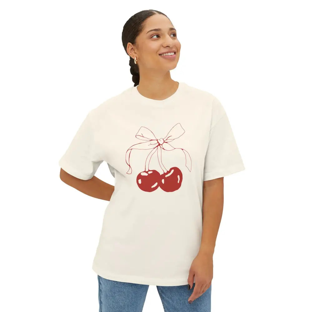 Cherry Blossom Oversized Boxy Tee - T-Shirt