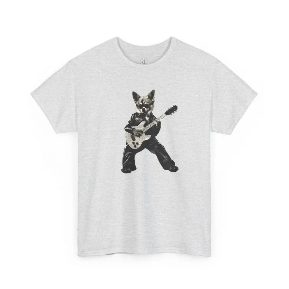 Chihuahua Rock N Roll Tee - Ash / S - T-Shirt