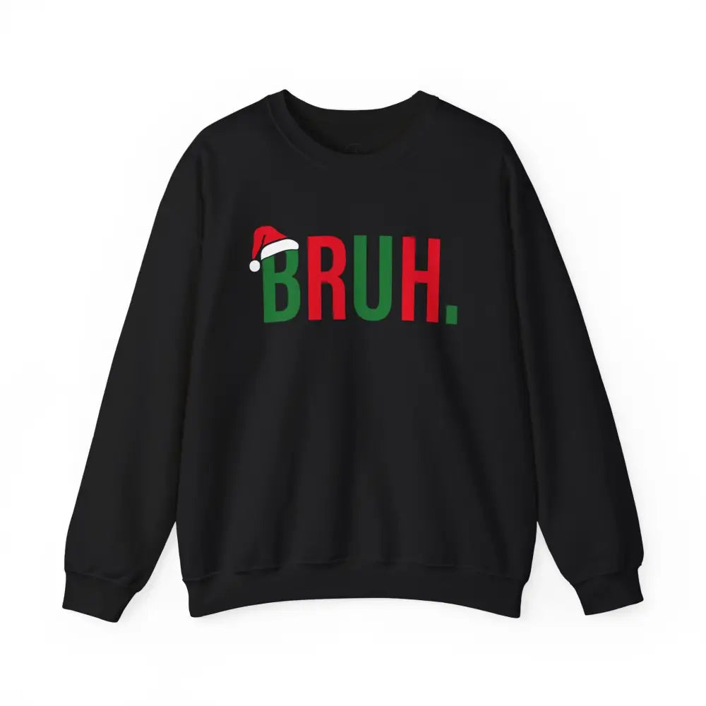 Christmas Bruh Crewneck Sweatshirt - Black / S - Sweatshirt