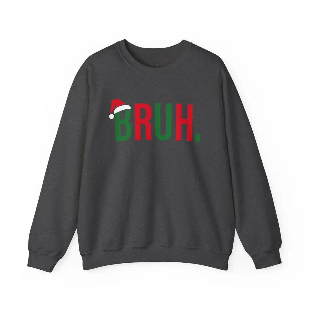 Christmas Bruh Crewneck Sweatshirt - Dark Heather / S - Sweatshirt