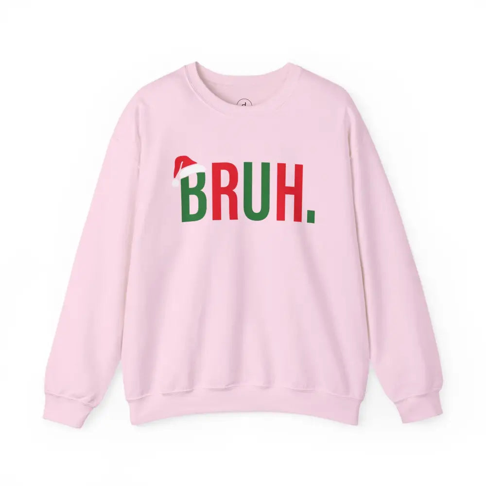 Christmas Bruh Crewneck Sweatshirt - Light Pink / S - Sweatshirt
