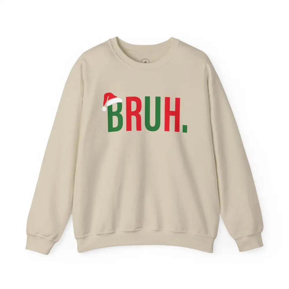 Christmas Bruh Crewneck Sweatshirt - Sand / S - Sweatshirt