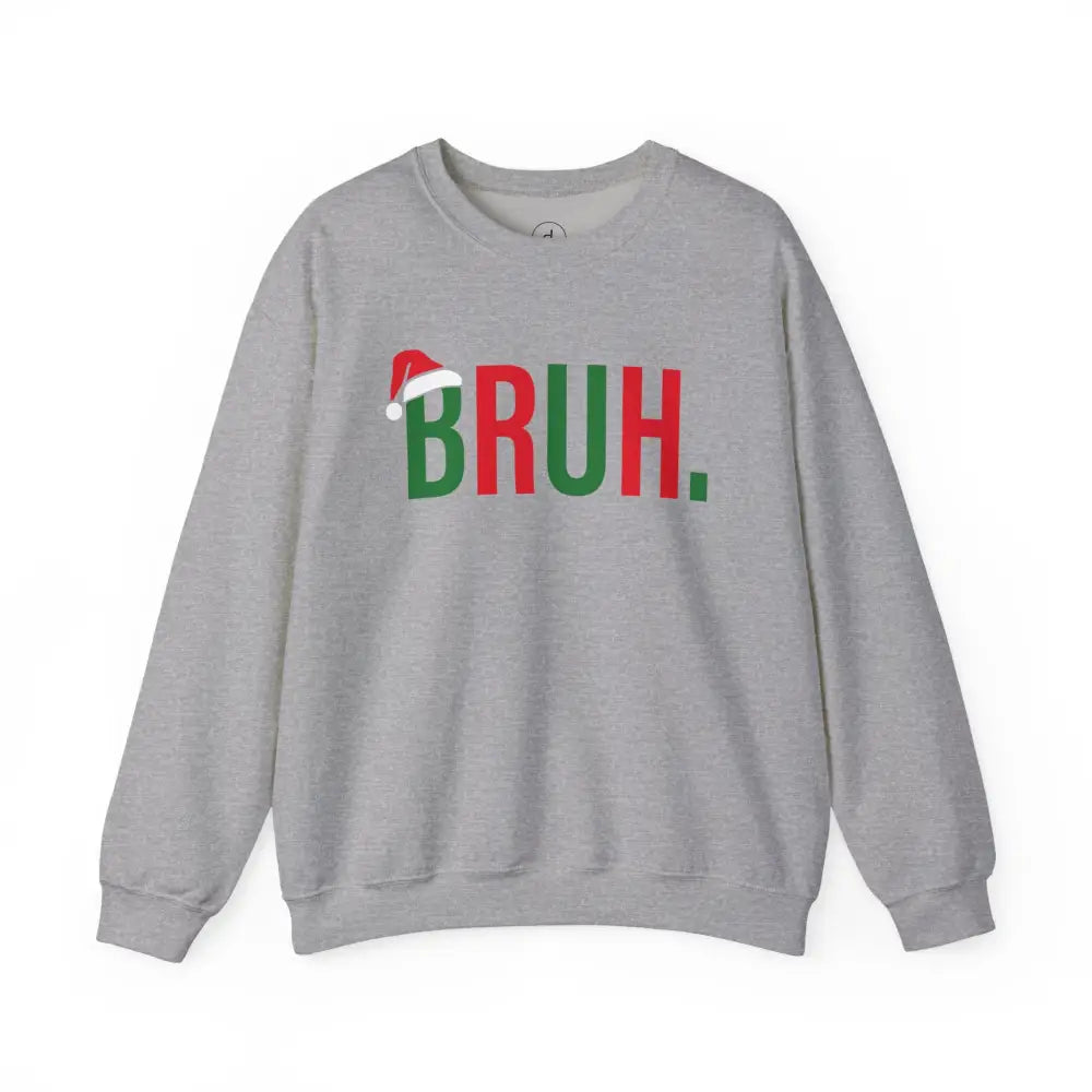 Christmas Bruh Crewneck Sweatshirt - Sport Grey / S - Sweatshirt