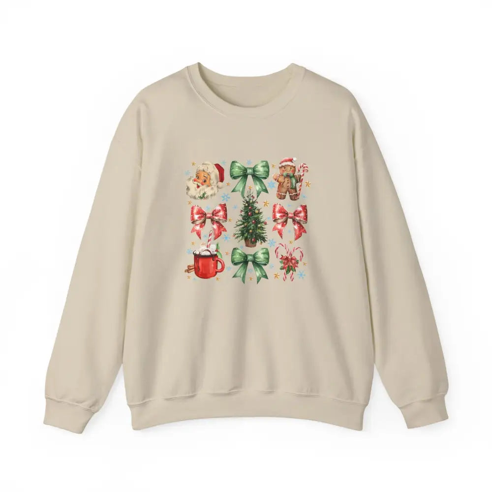 Christmas Coquette Crewneck Sweatshirt - Sand / S - Sweatshirt