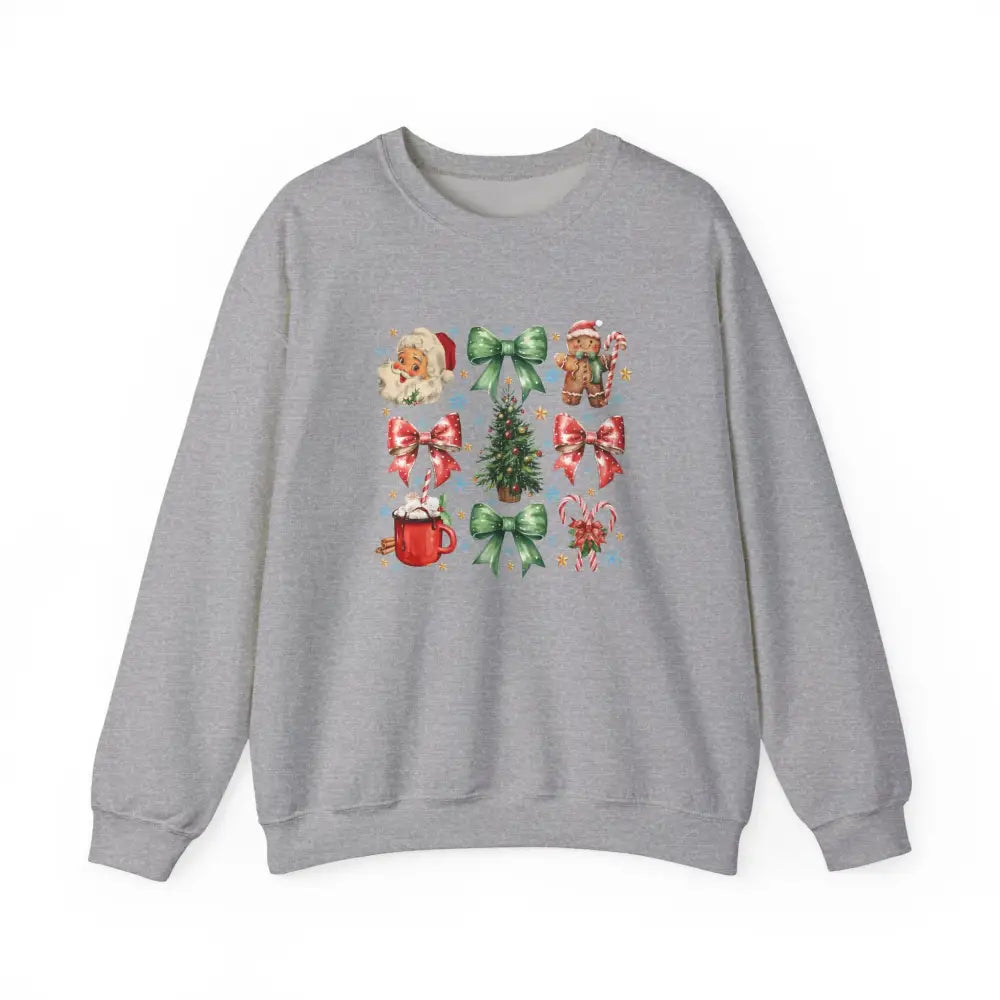 Christmas Coquette Crewneck Sweatshirt - Sport Grey / S - Sweatshirt