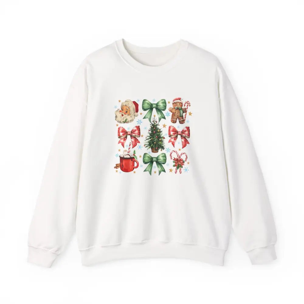 Christmas Coquette Crewneck Sweatshirt - White / S - Sweatshirt