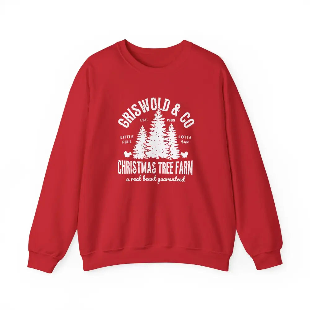 Christmas Tree Farm Crewneck Sweatshirt - Red / S - Sweatshirt