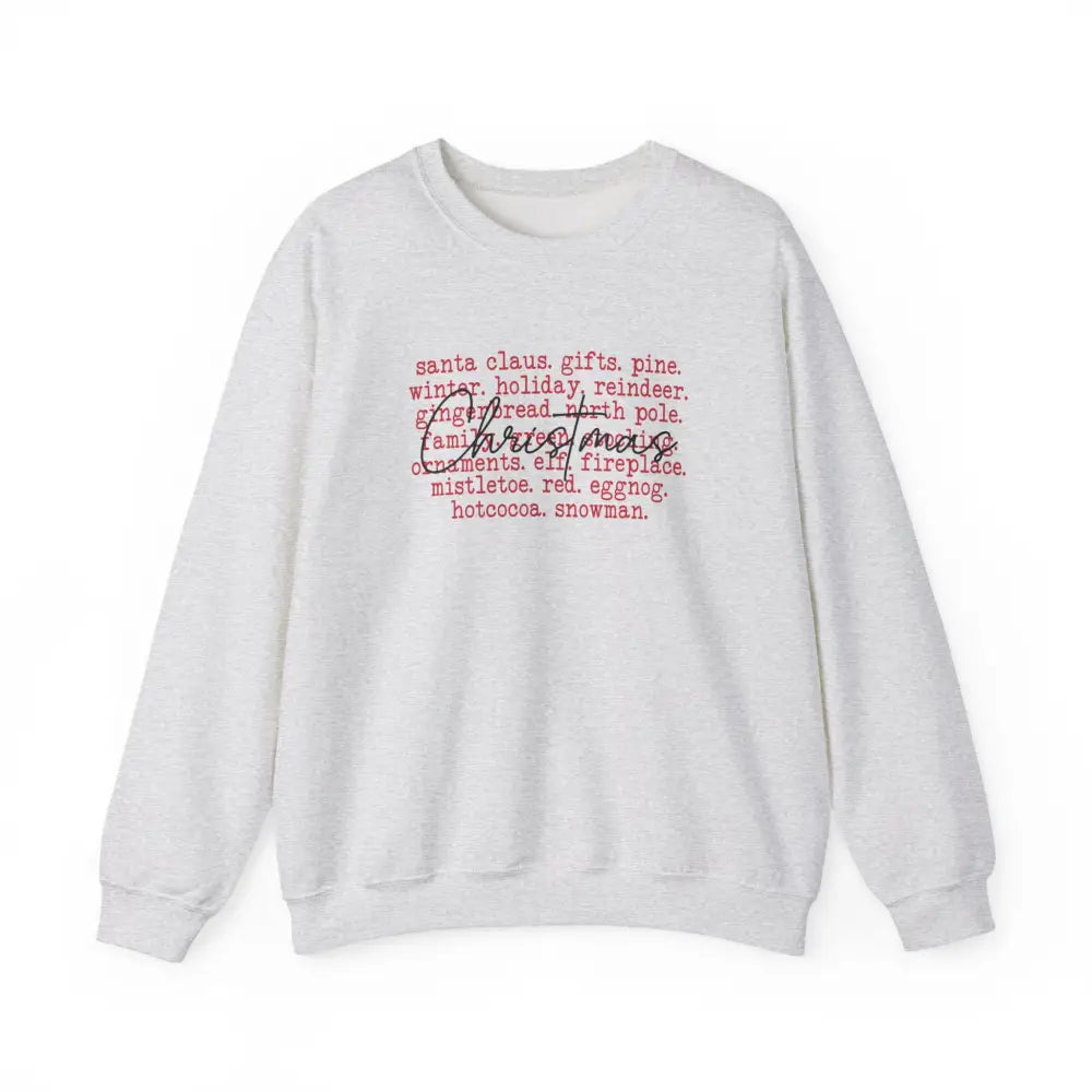 Christmas Type Crewneck Sweatshirt - Ash / S - Sweatshirt