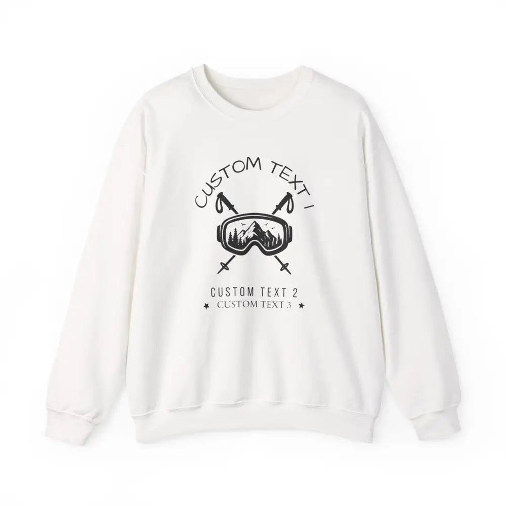 Custom Family Ski Goggle Sweatshirt - White / S - Sweatshirt