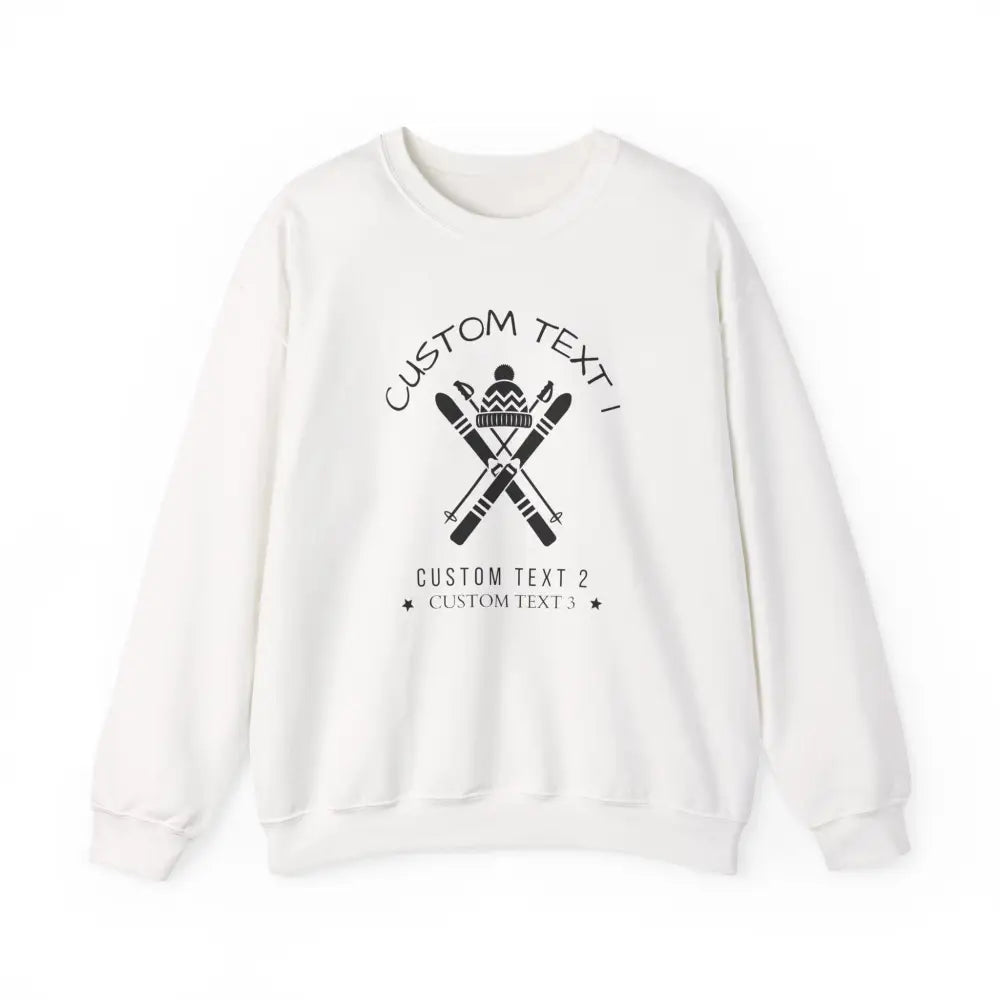 Custom Family Ski Trip X Sweatshirt - White / S - Sweatshirt