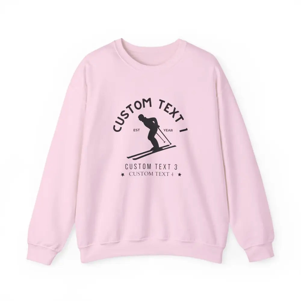 Custom Ski Squad EST Sweatshirt - Light Pink / S - Sweatshirt