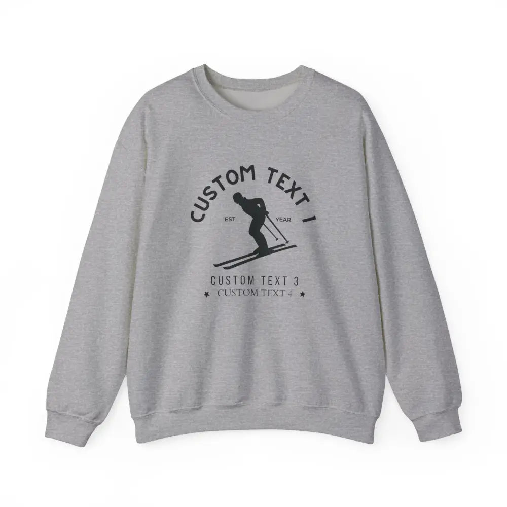 Custom Ski Squad EST Sweatshirt - Sport Grey / S - Sweatshirt