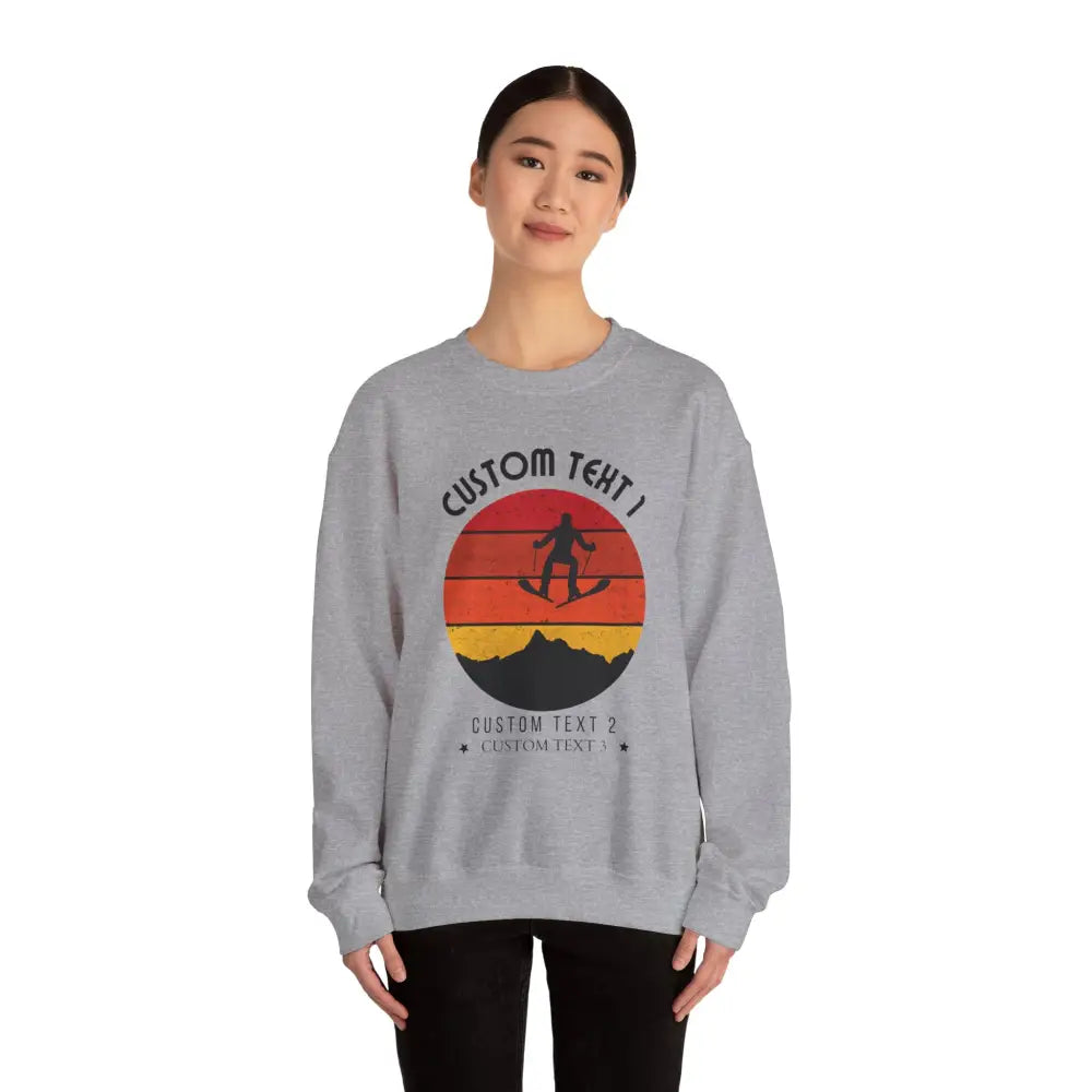 Custom Vintage Alpine Sunset Sweatshirt - Sweatshirt