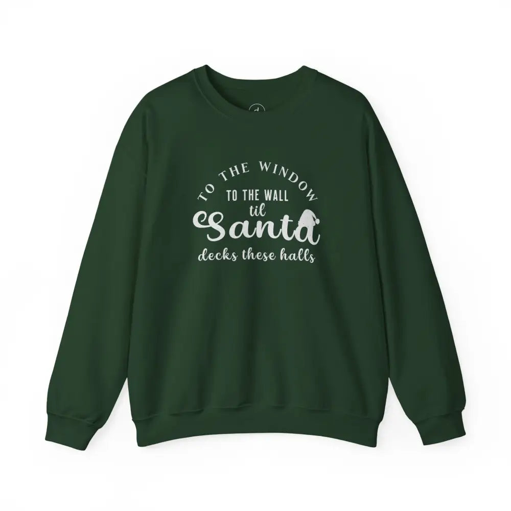 Deck These Halls Crewneck Sweatshirt - S / Forest Green - Sweatshirt